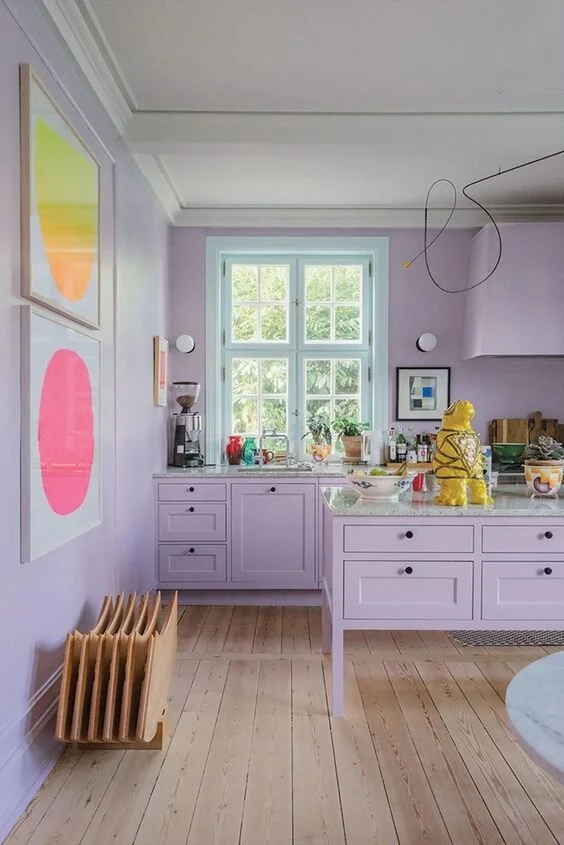 Purple gloss painted table, Gustaf Westman