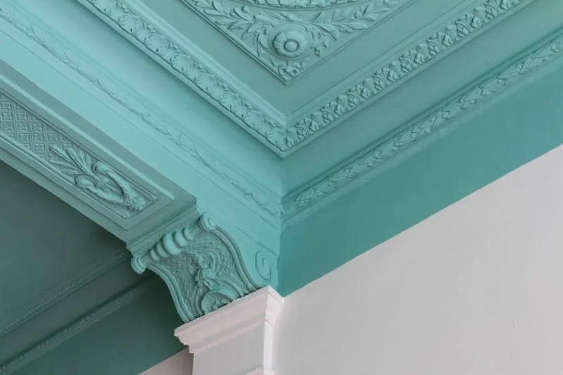 Turquoise ceiling details, Hiroki Studio
