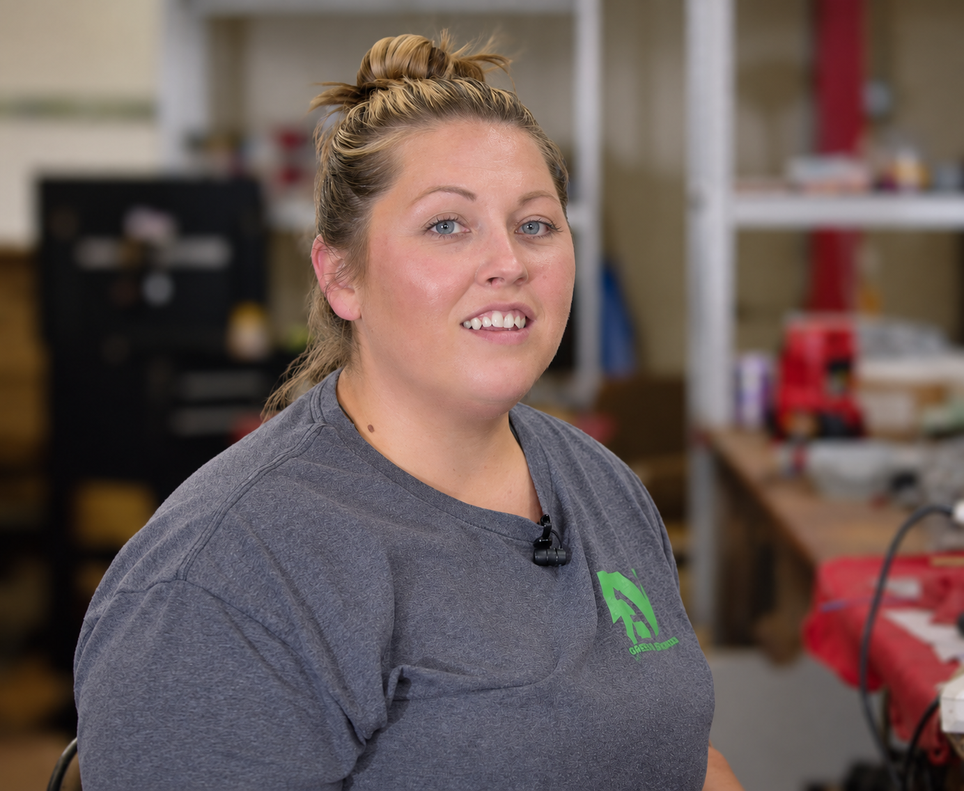 Portrait of Sarah Clunn of Green Shed Conversions.