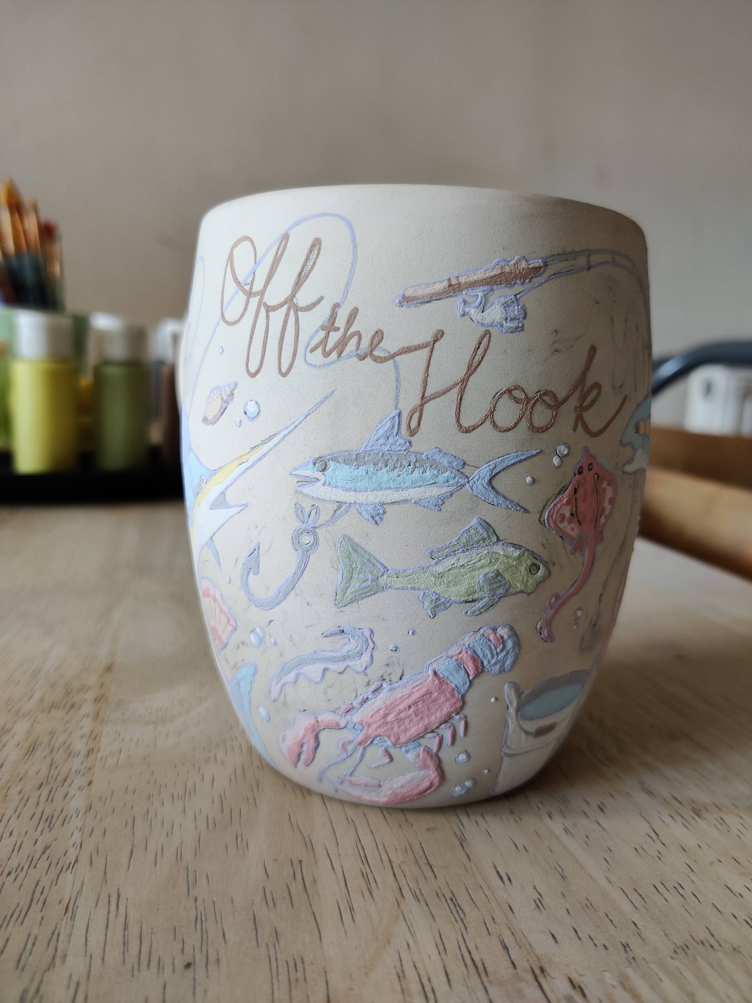 Before firing the mug