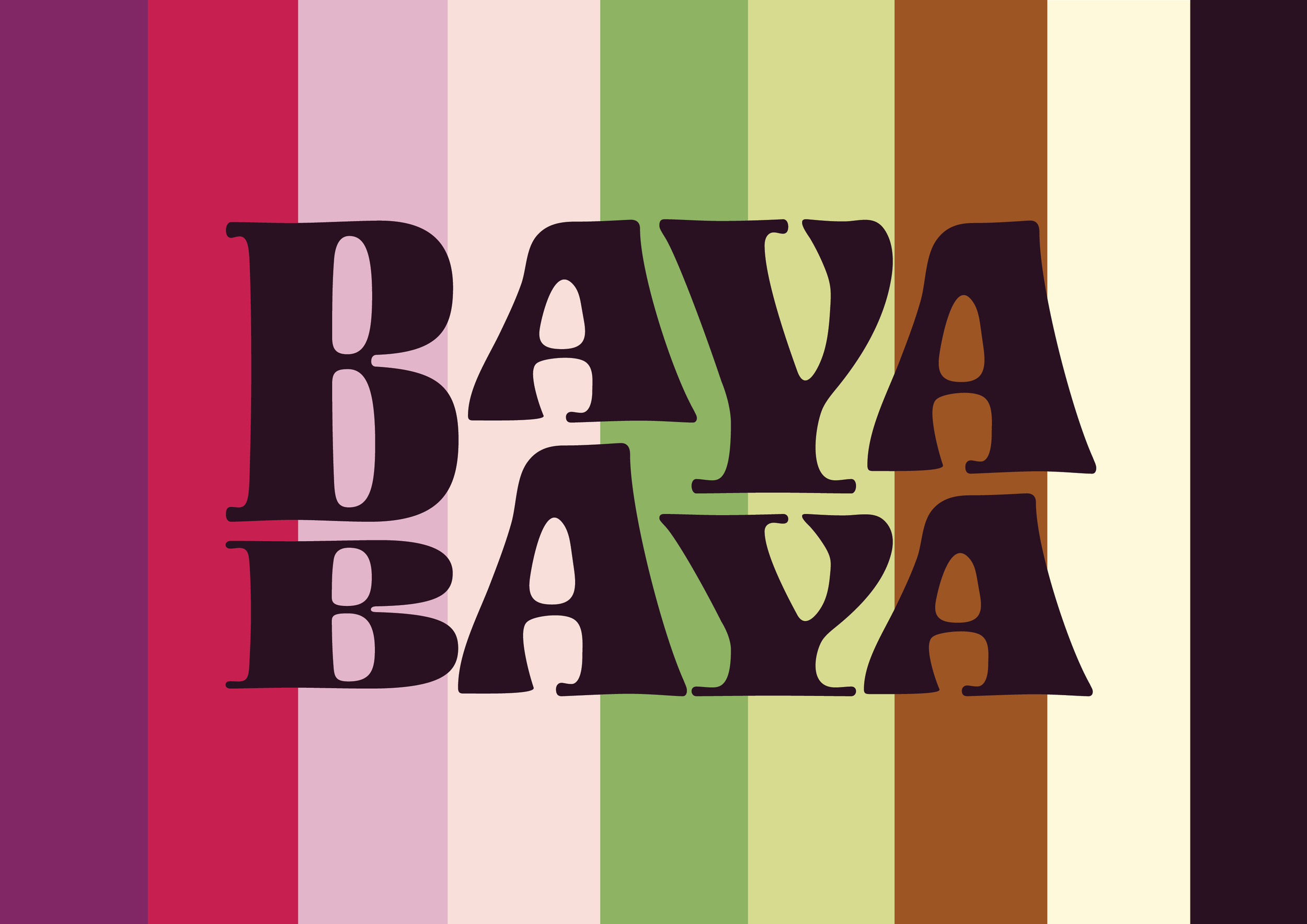 Brand colours - bold colours to show off the natural and fruity elements of this brand contrasted with neutral browns and creams for readability