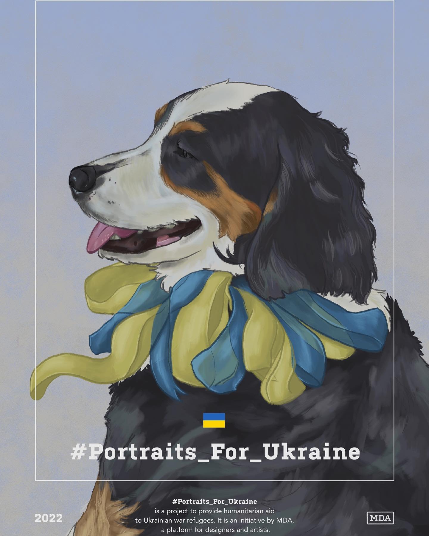 dog portrait for Portraits for Ukraine campaign