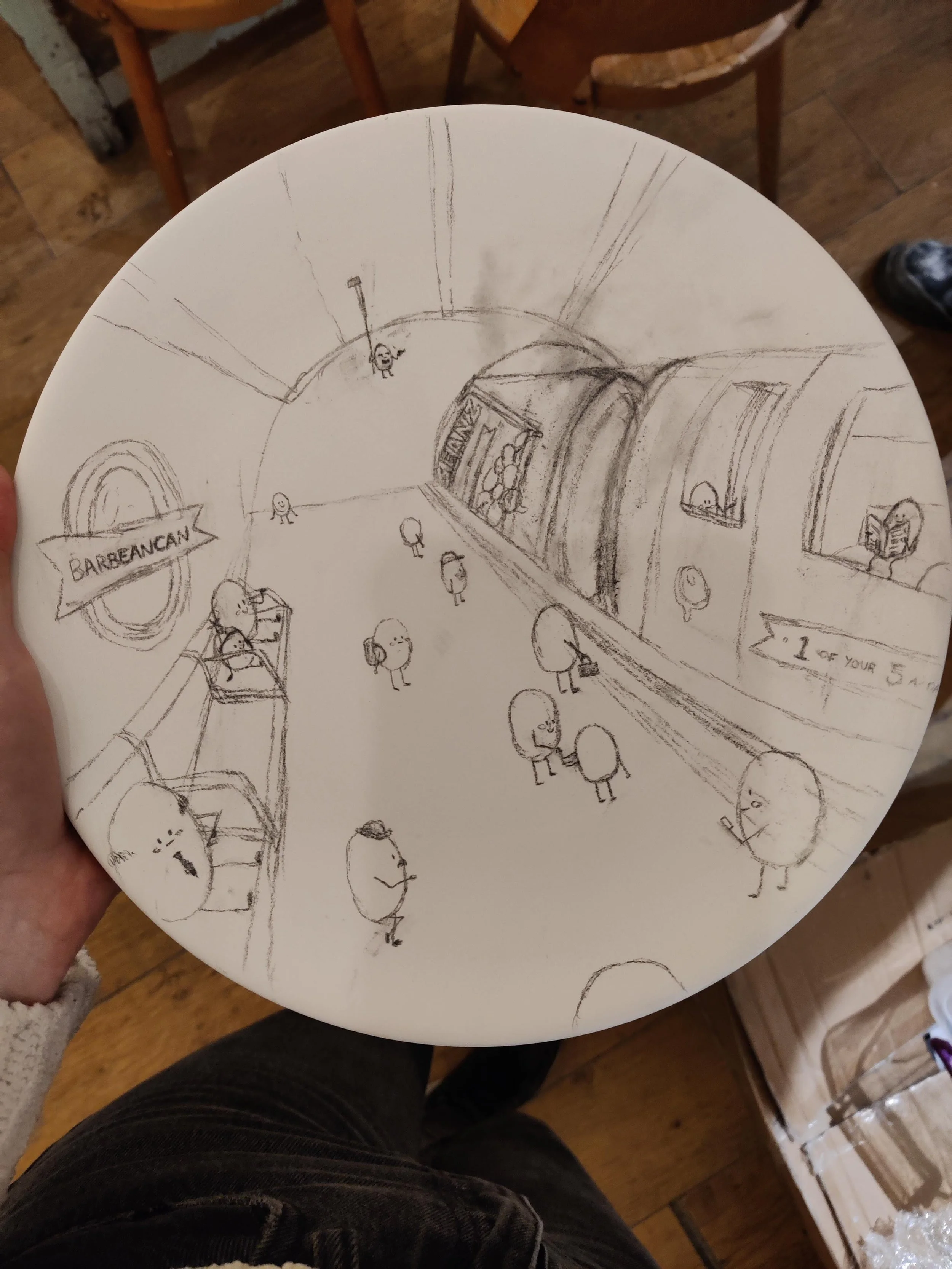 Sketch of the bean plate