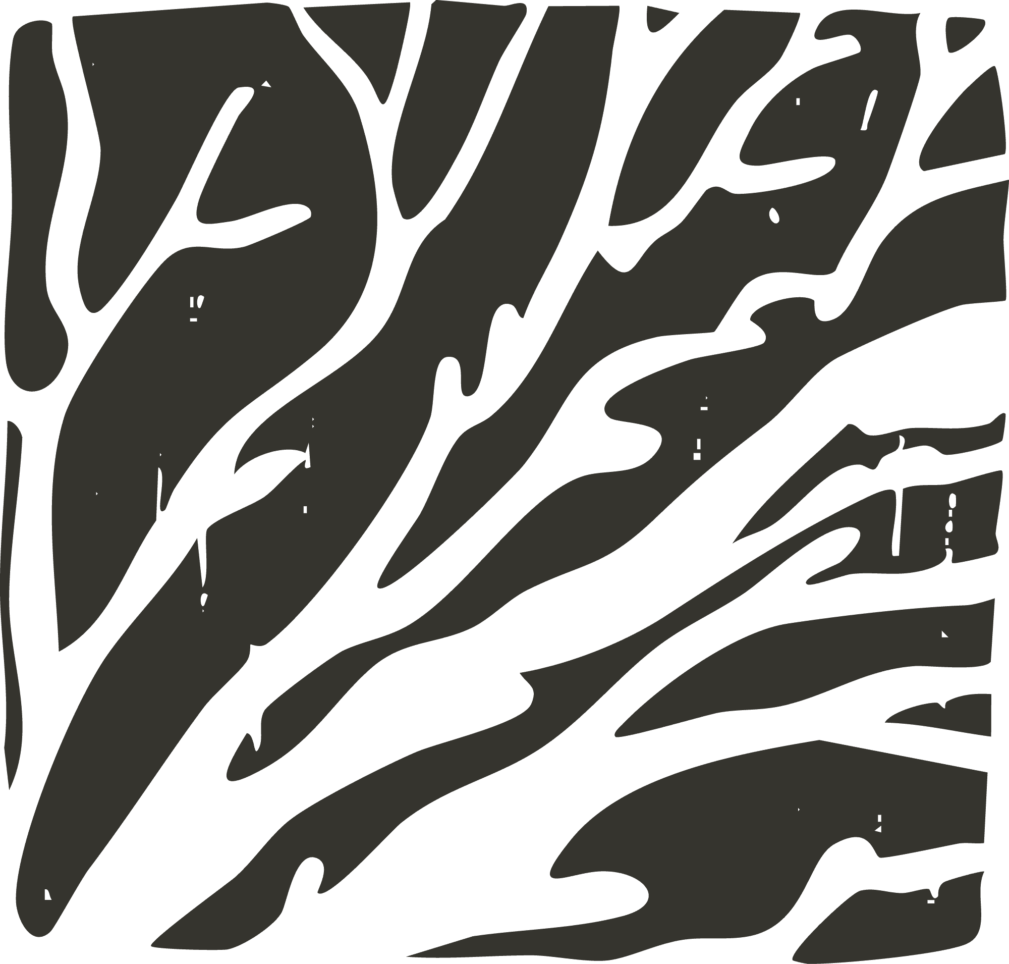 Black lines of various thickness and curves on a dark background.