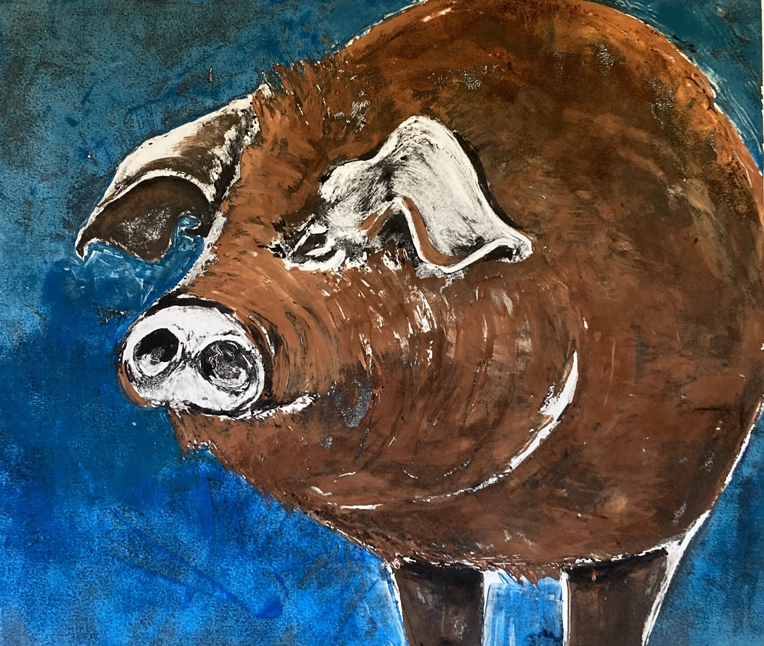 Gros Cochon, Monotype, 21.75"x18.5"
