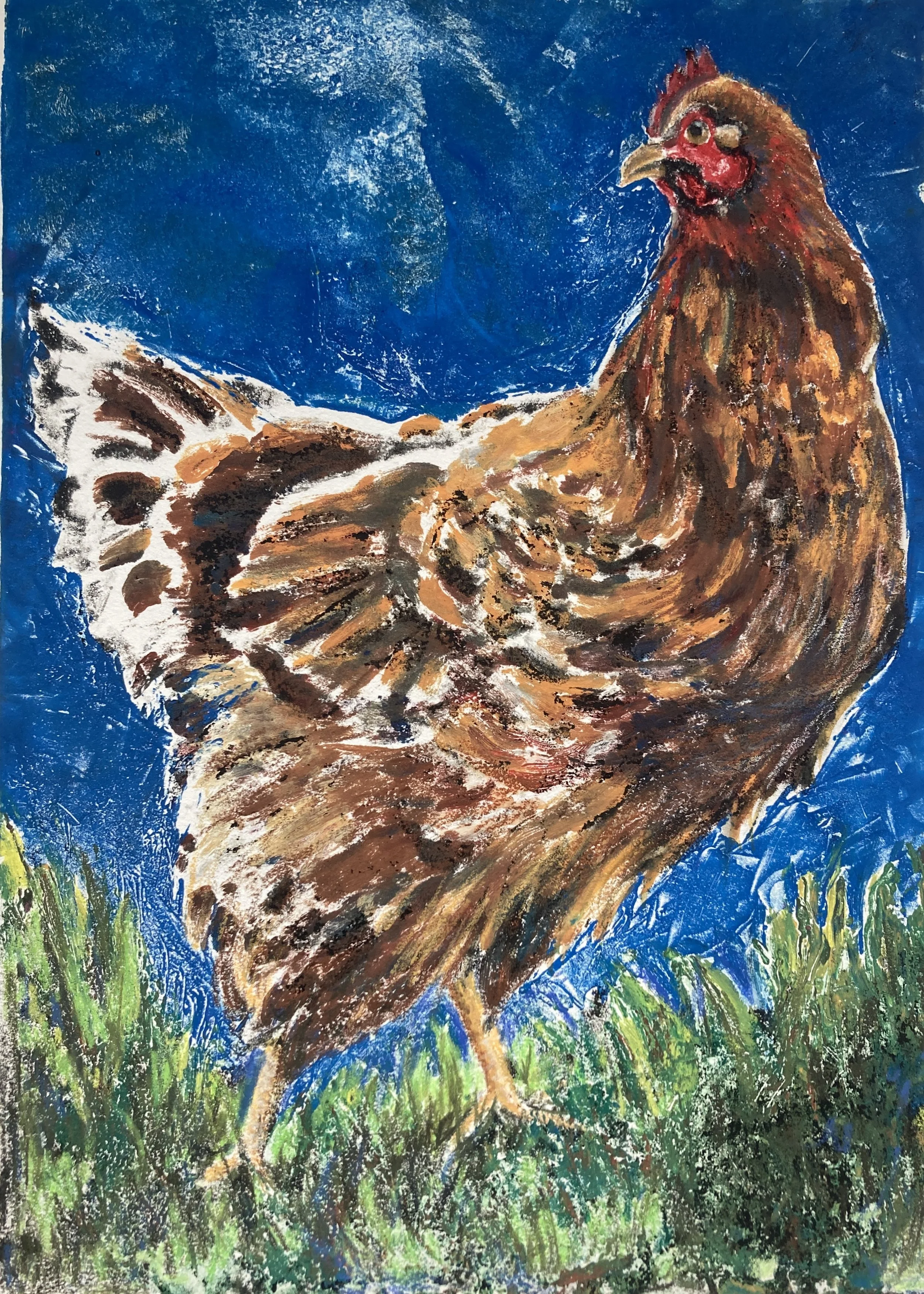 What? Was? Quoi?, Monotype, 9.75"x13.5" (sold)