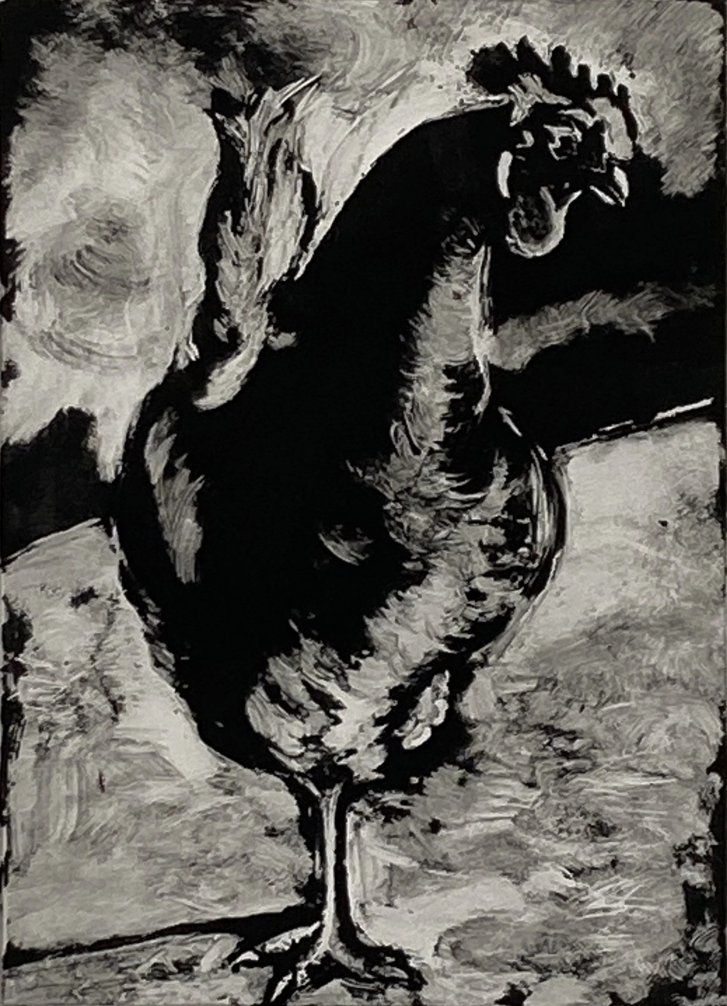 Stand, Dark Field Monotype, 9.75"x13.5