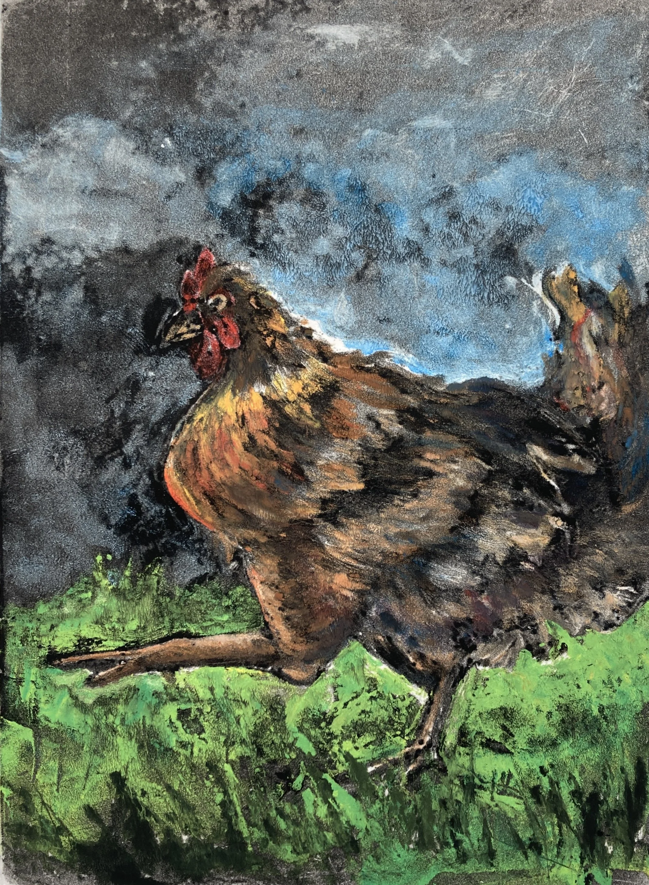 Stepping Out, Monotype, 9.75"x13.5"