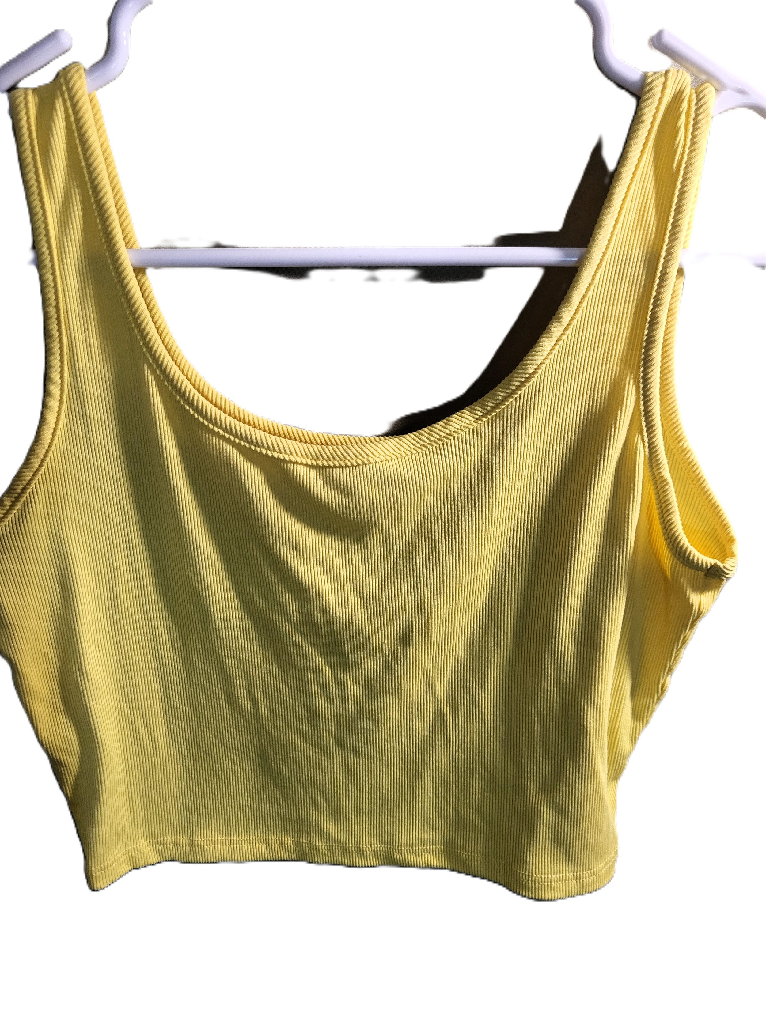 Belly Tank Top- Yellow - Size LG