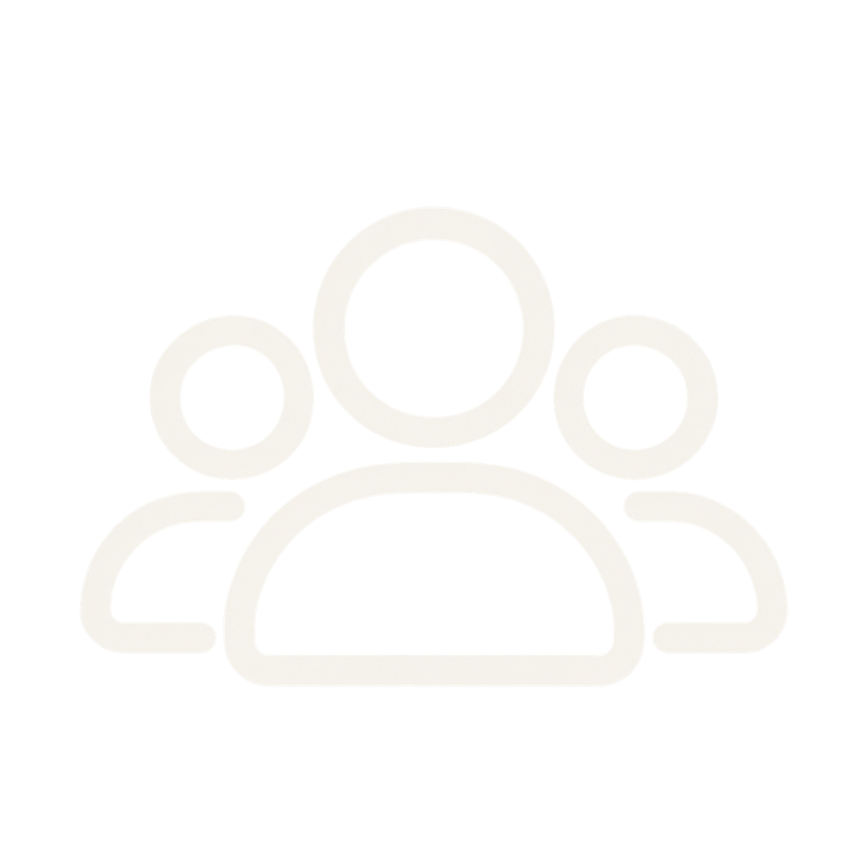 Stylized white cloud computing icon with three connected circular nodes