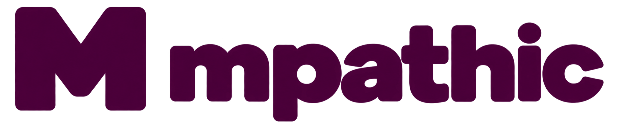 Purple Mempathic logo on a black background