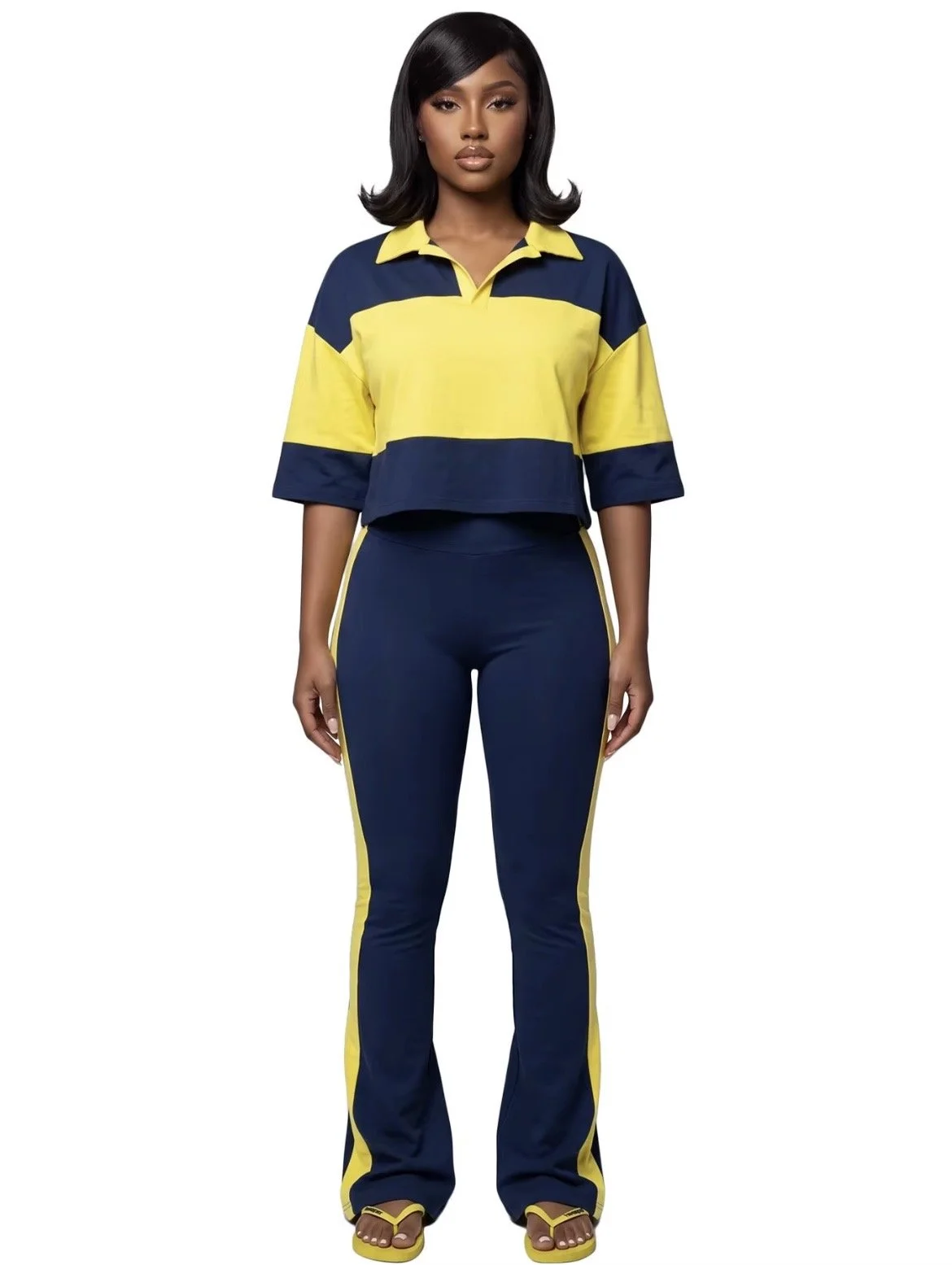 Fall Casual Stretch Two Piece Pants Set