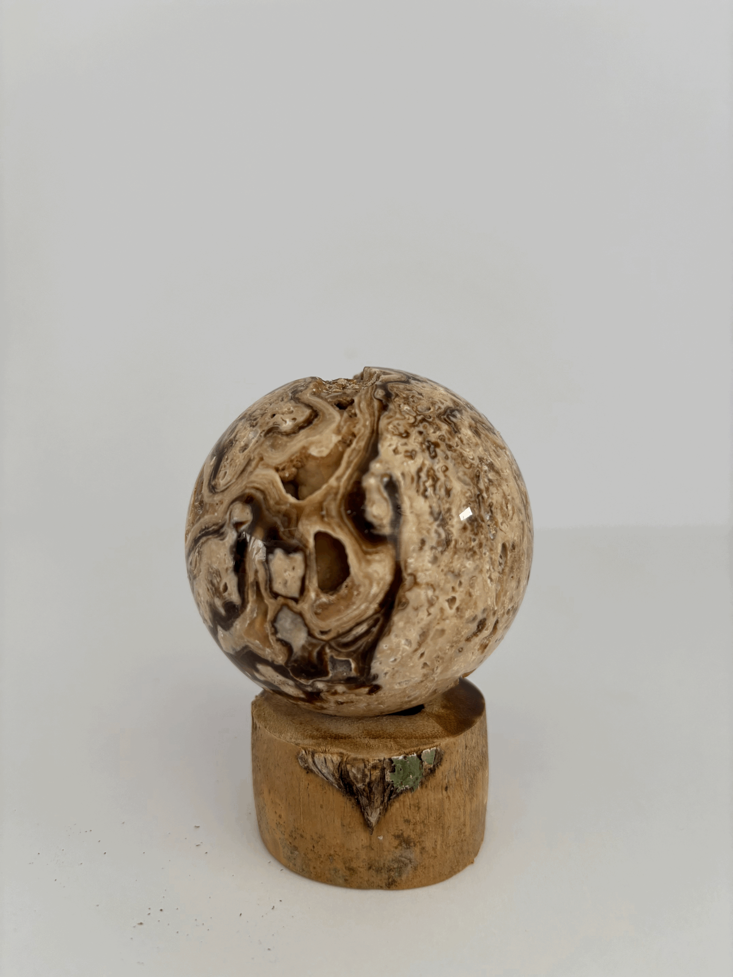 Chocolate Calcite Sphere