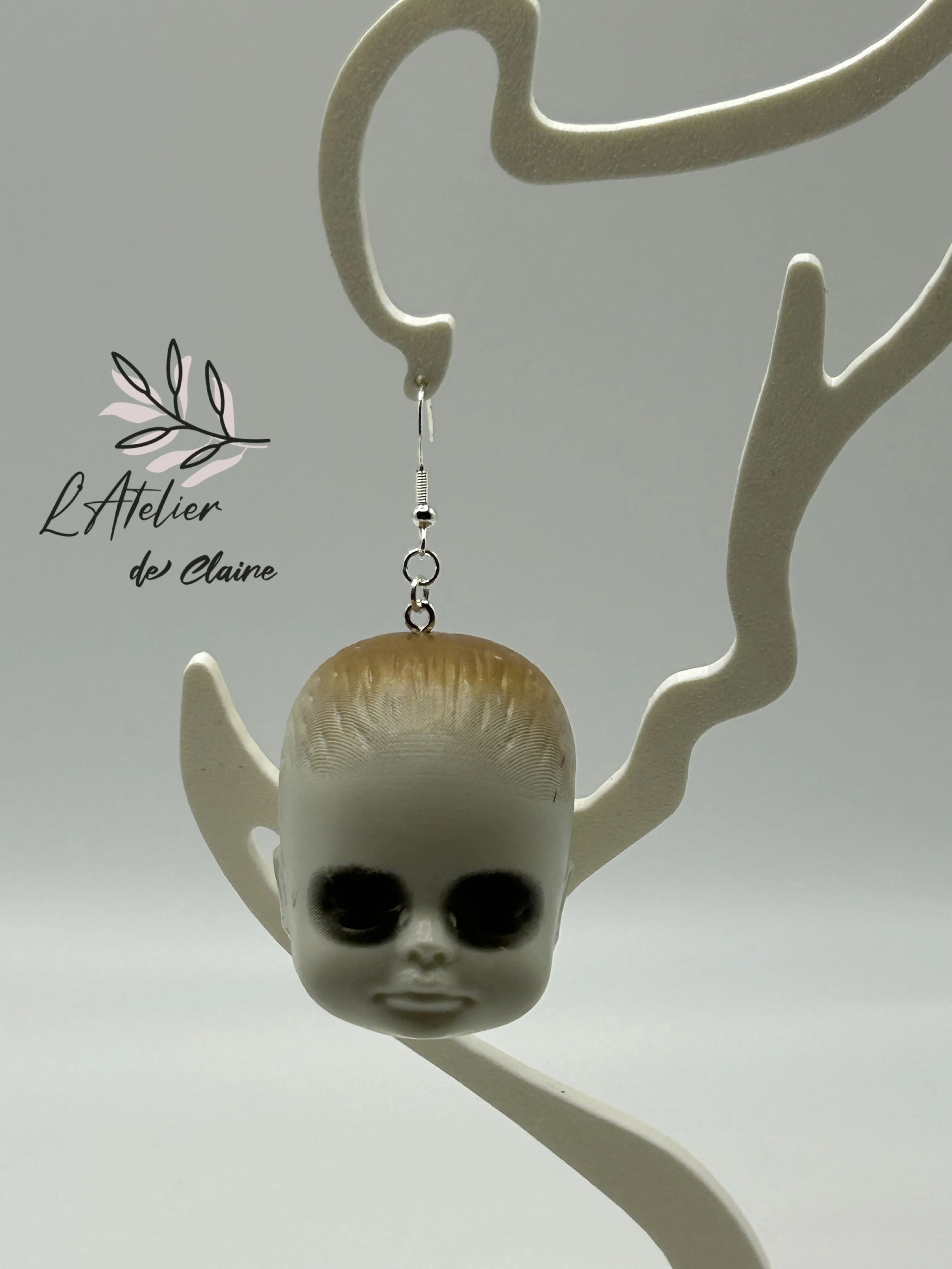 Doll head handmade earrings