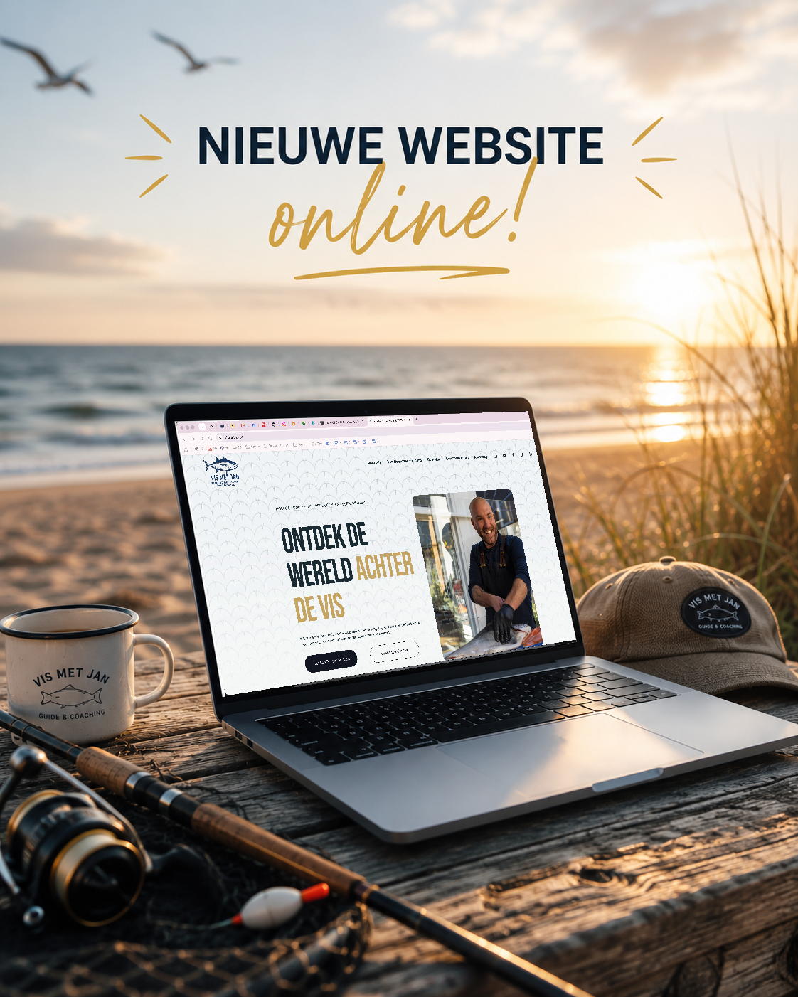 Professionele Squarespace-website op een laptop