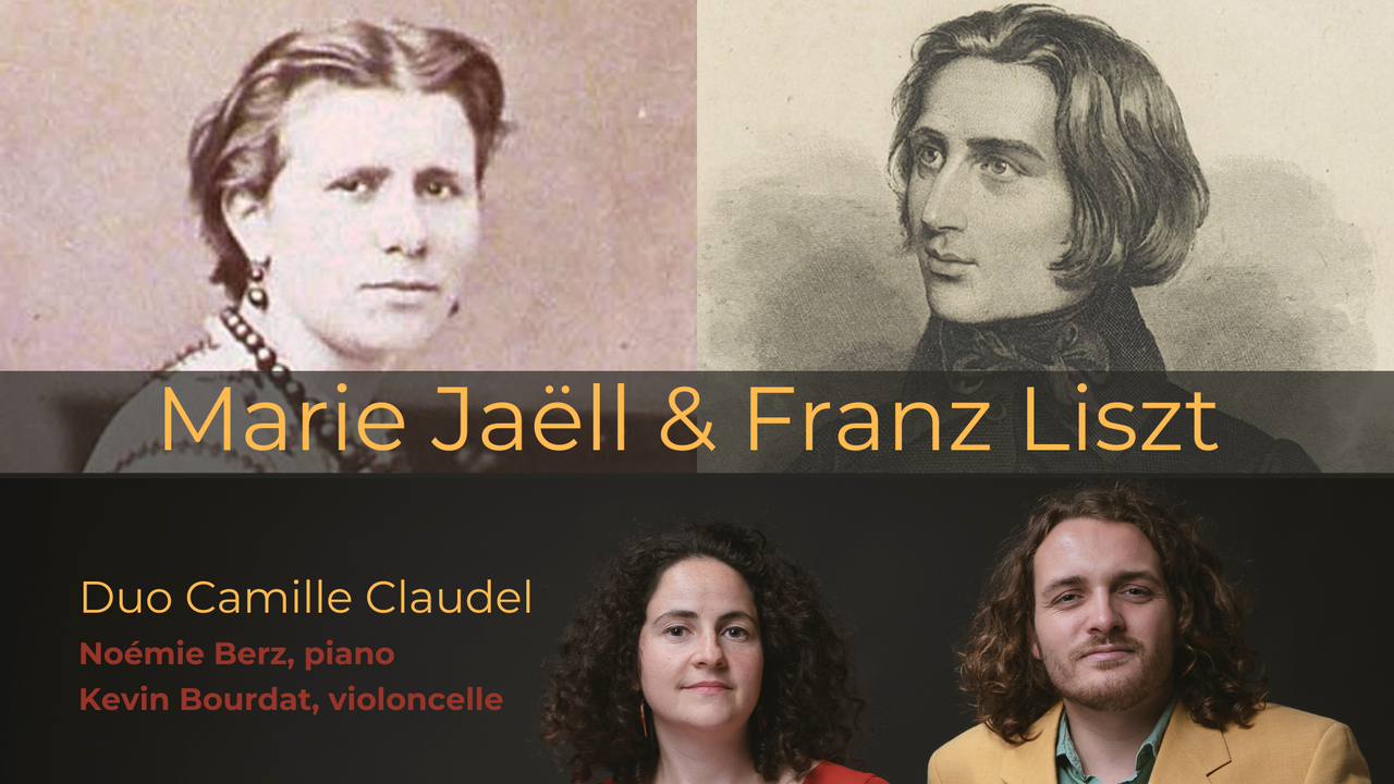 Couverture du dossier de diffusion du spectacle Marie Jaëll & Franz Liszt, conçu et interprété par le duo Camille Claudel.