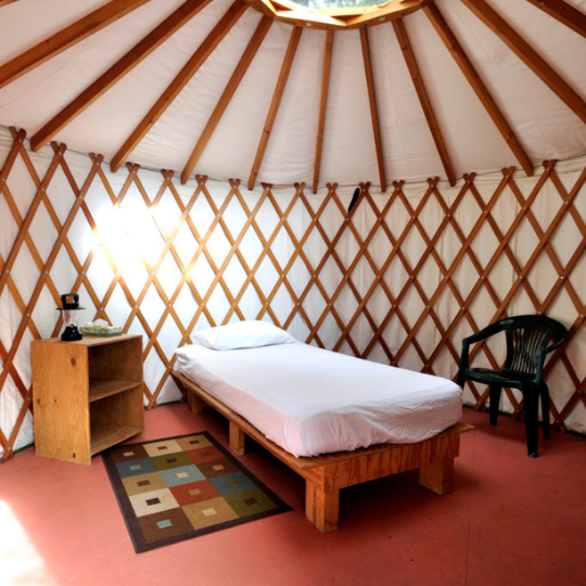 Accommodation: Yurt- inside