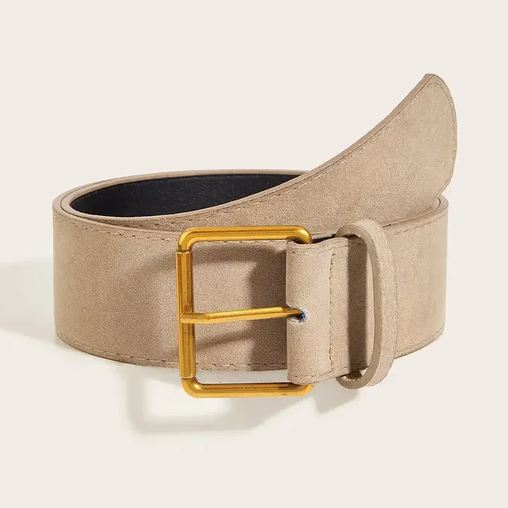 Khaki Square Buckle Belt
