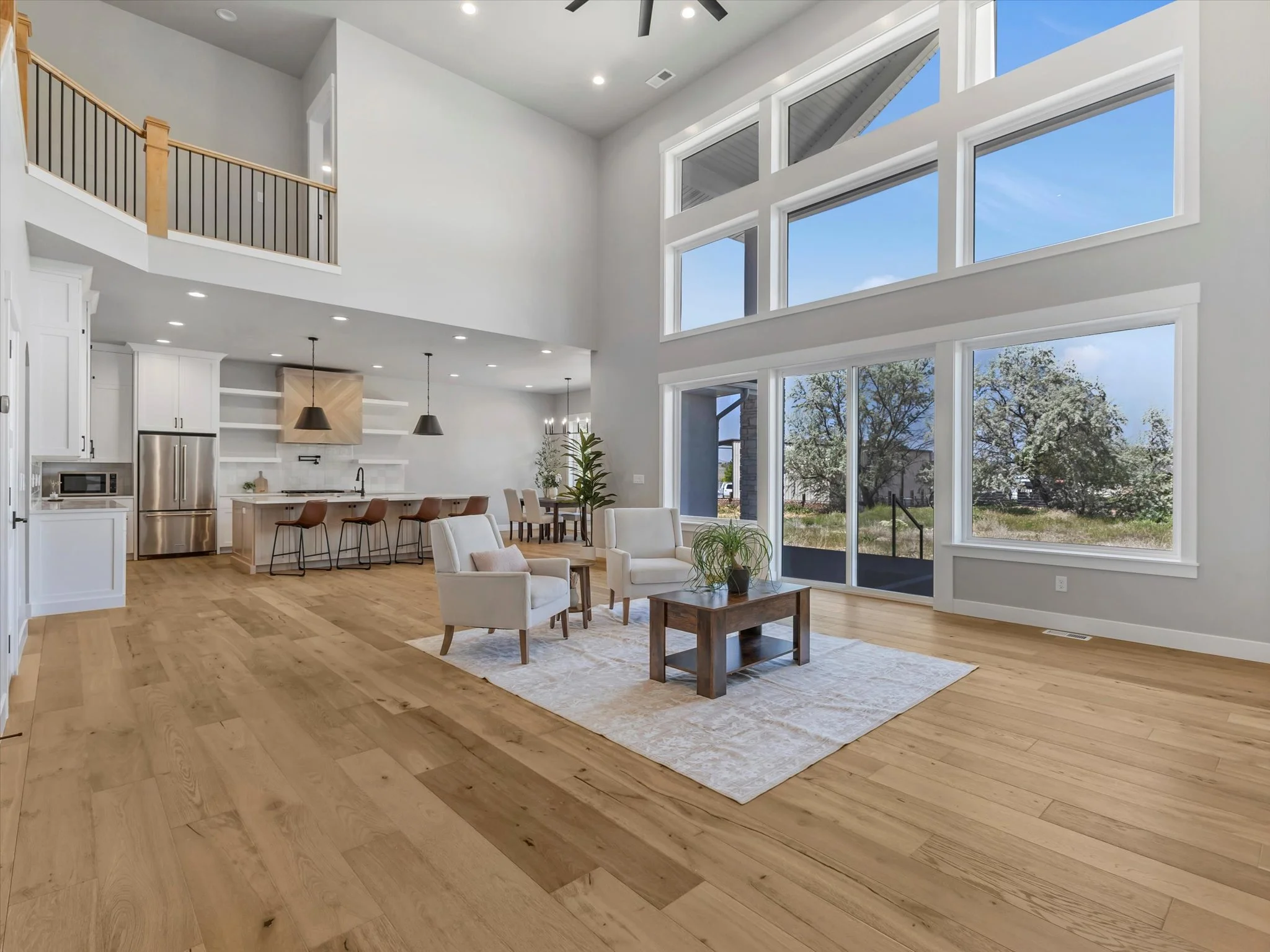 New construction Lehi home, brand new kitchen with upgraded features and appliances, open concept living room on half an acre