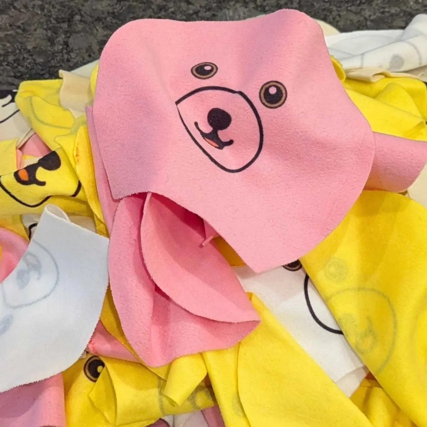 Infused ink bear faces