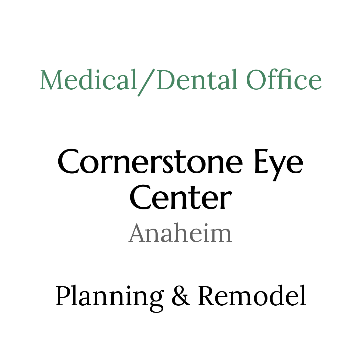 Text listing dental office services including General Dental, Cosmetic, Orthodontics, and Emergency Care.