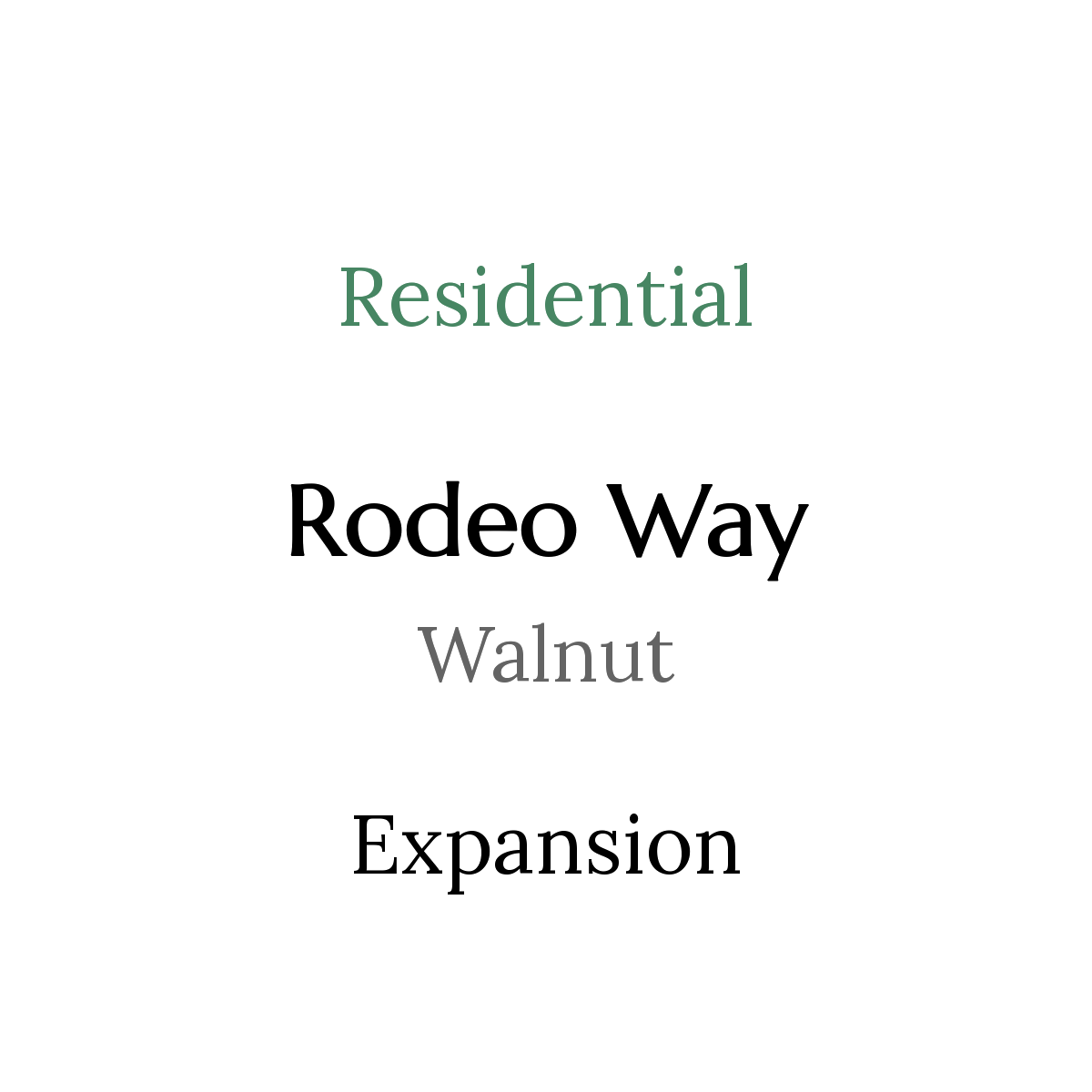 Screen displaying information about a residential video wire and walnut expansion.