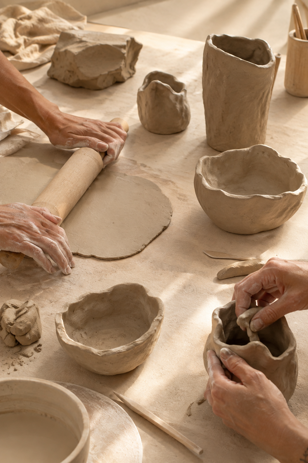 Personalized one-on-one hand-building pottery class