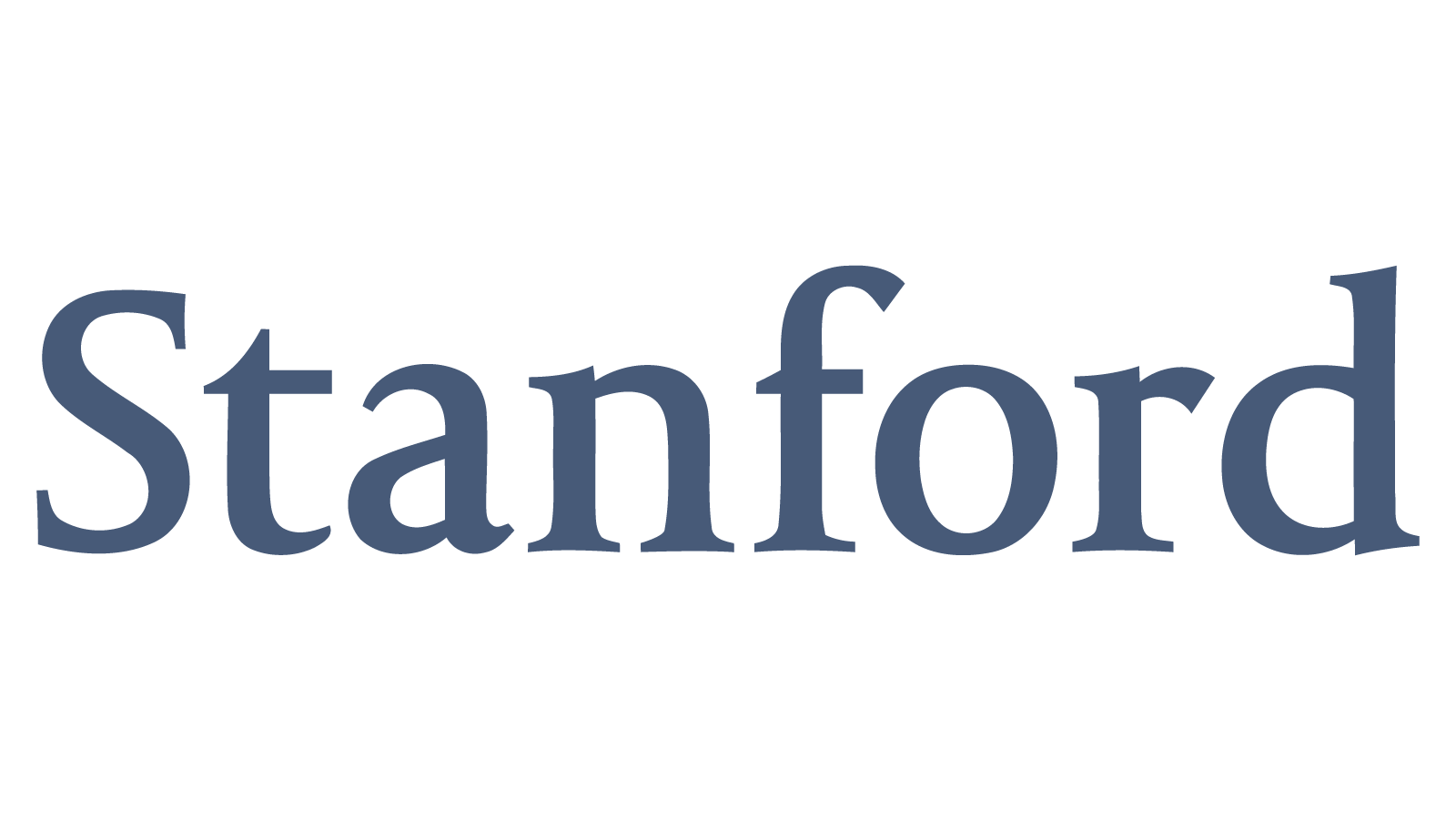 Word 'Stanford' displayed in large blue letters