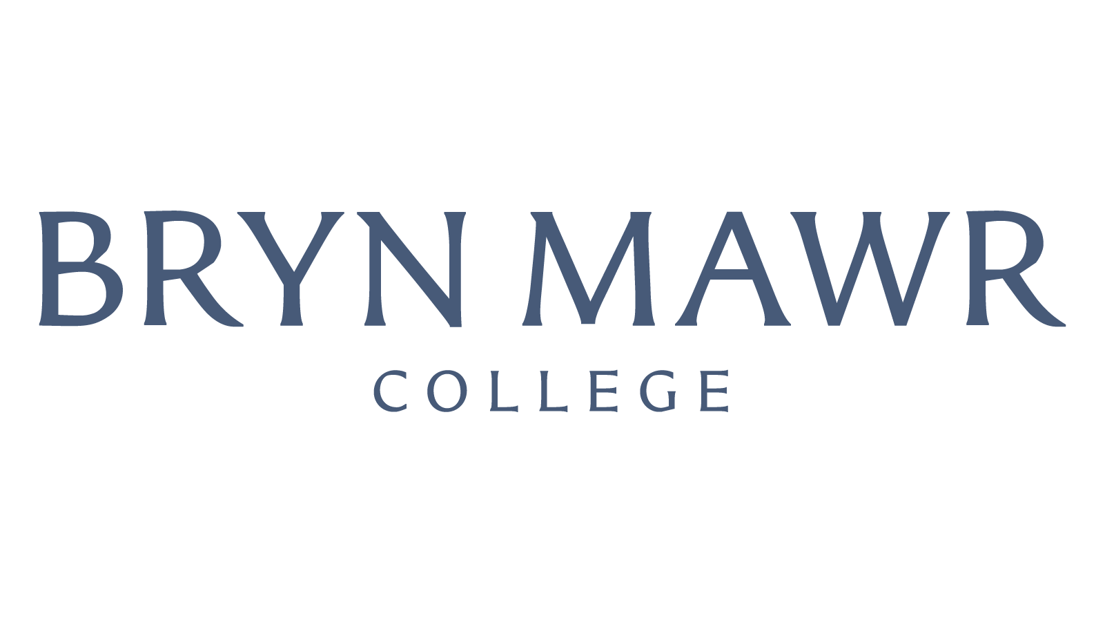 Logo of Bryn Mawr College with the college name in large font and 'College' underneath in smaller font.