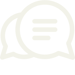 Two overlapping speech bubbles, one with three horizontal lines representing text.
