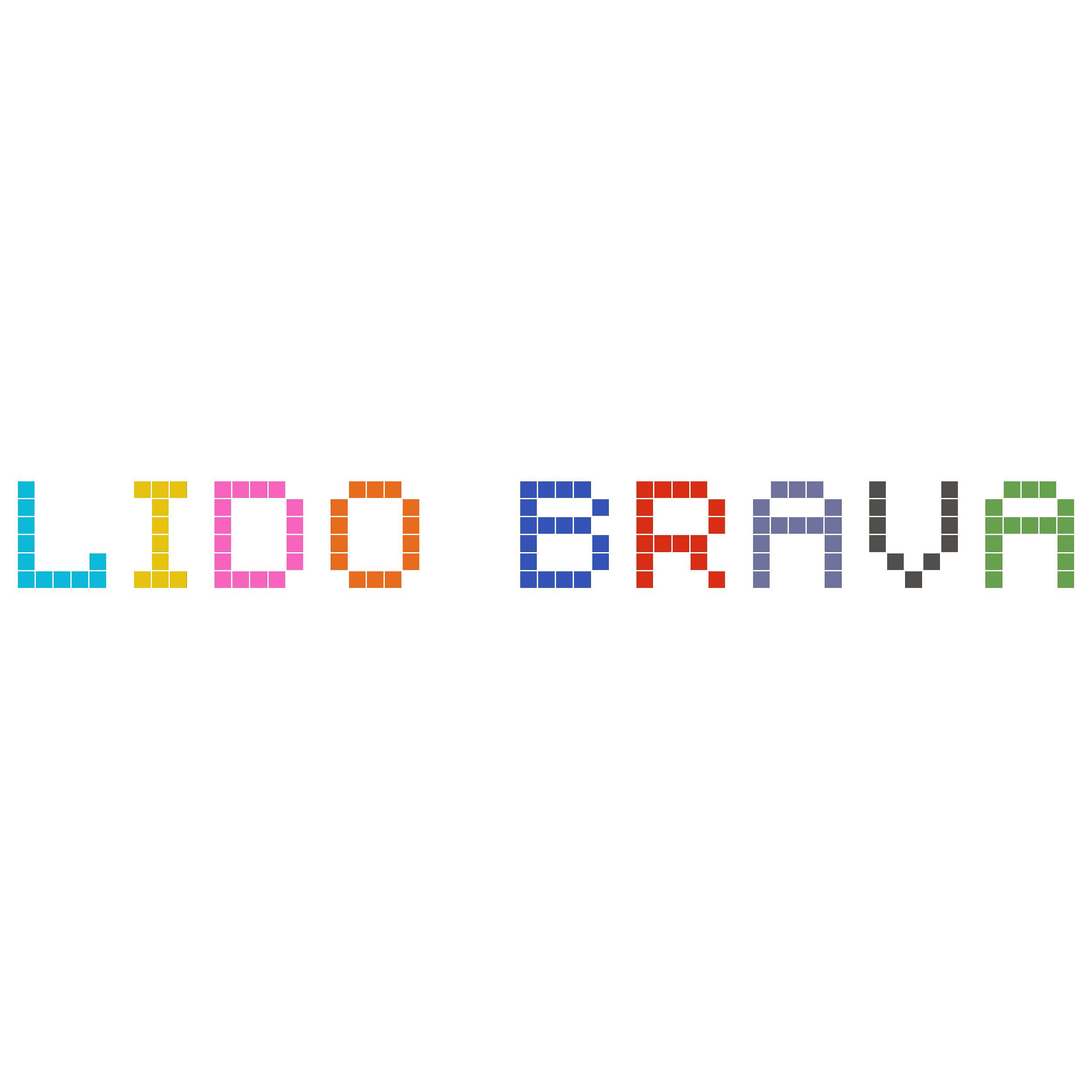 Colorful, pixelated text spelling 'Love' on a black background.