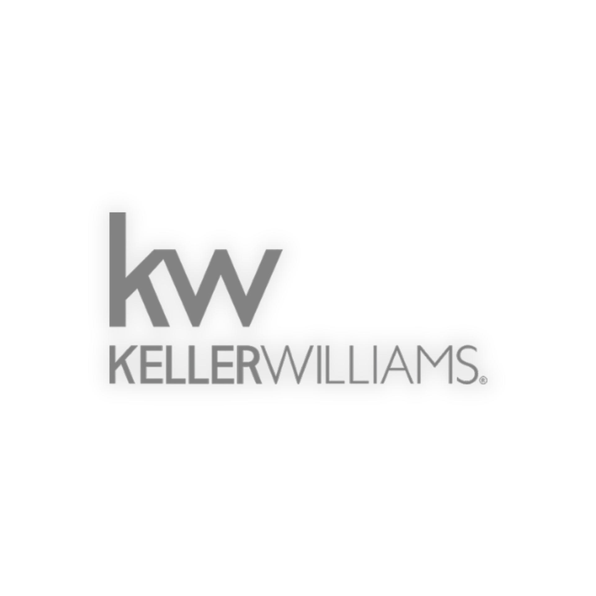 Keller Williams real estate logo with black background and gray text.