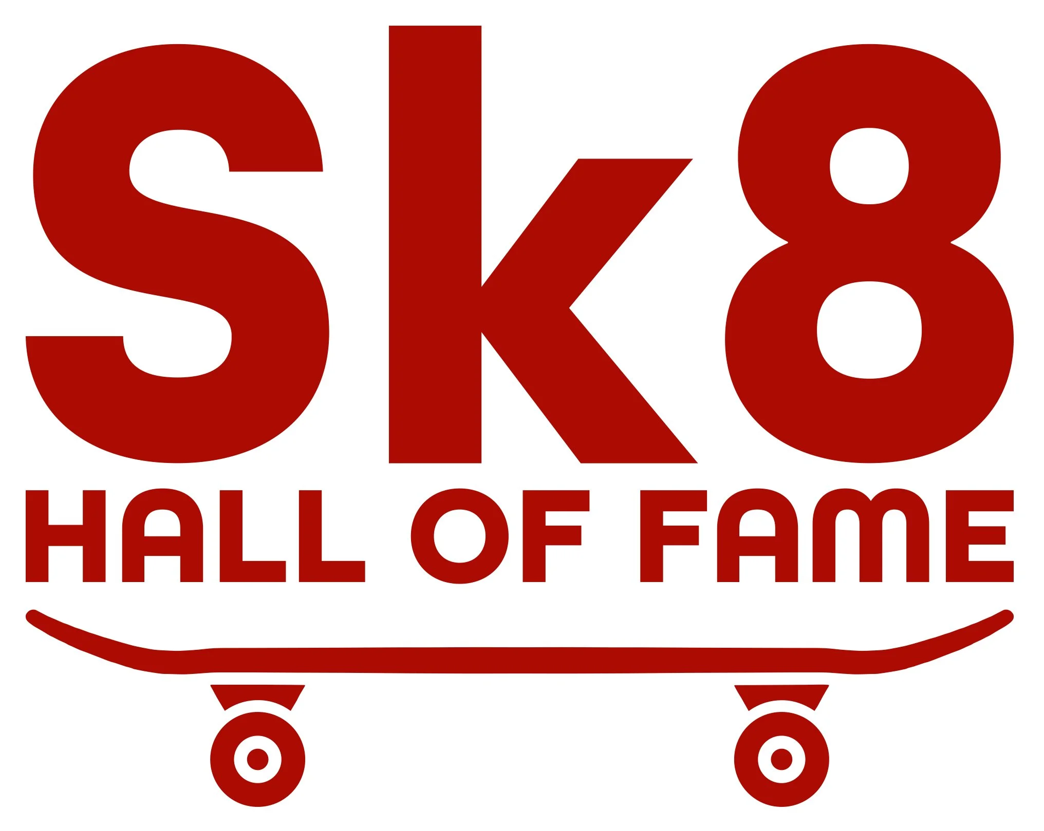 Red text reading 'Skip Lane' above a location marker with wheels and an arrow, on a white background.
