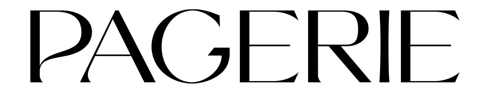 The word "PAGERIE" written in large, stylized black font on a white background.
