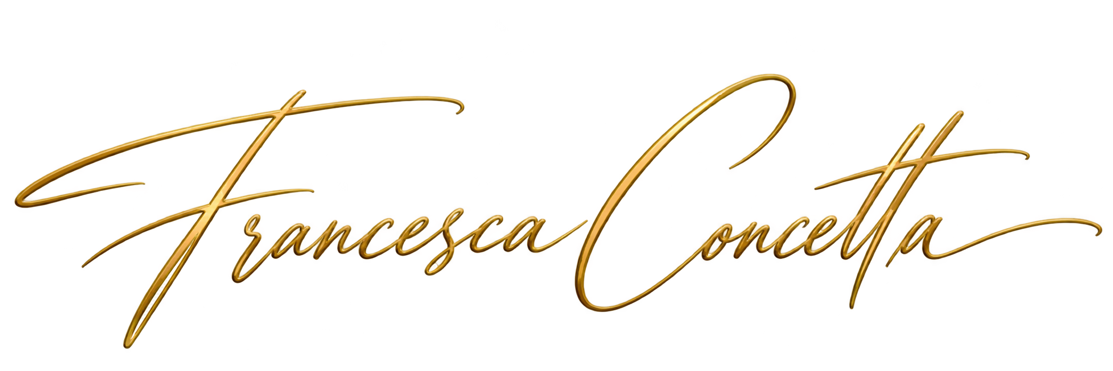 Francesca Concetta signature logo in gold script.