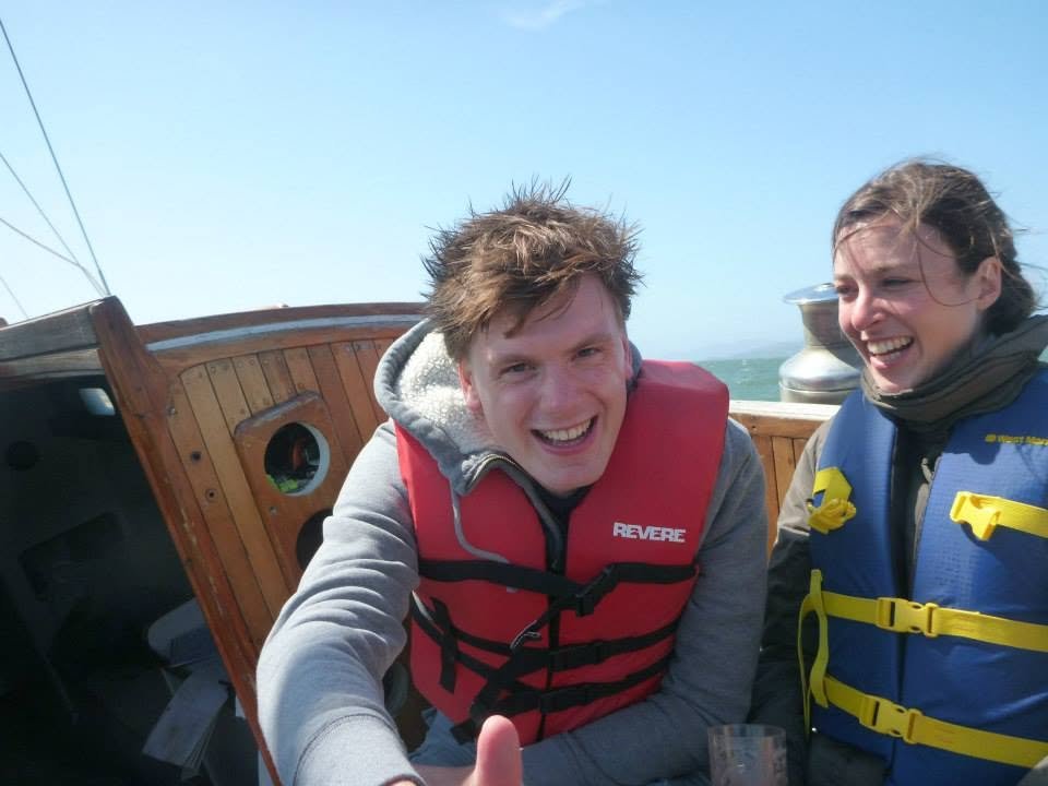 We make lively conversation aboard Feral!