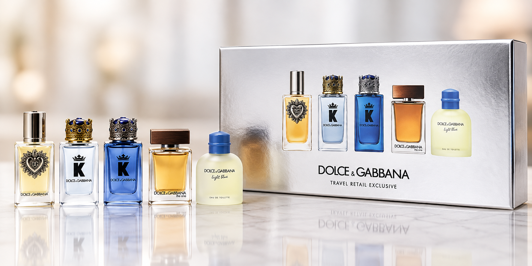 Dolce & Gabanna Men's 5 Piece Mini Fragrance Set-Travel Retail Exclusive