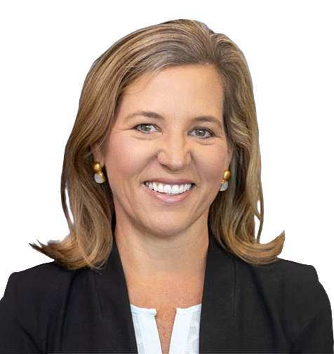 Professional headshot of Meredith S. Jeffries, a white adult woman wearing a white top and black blazer.