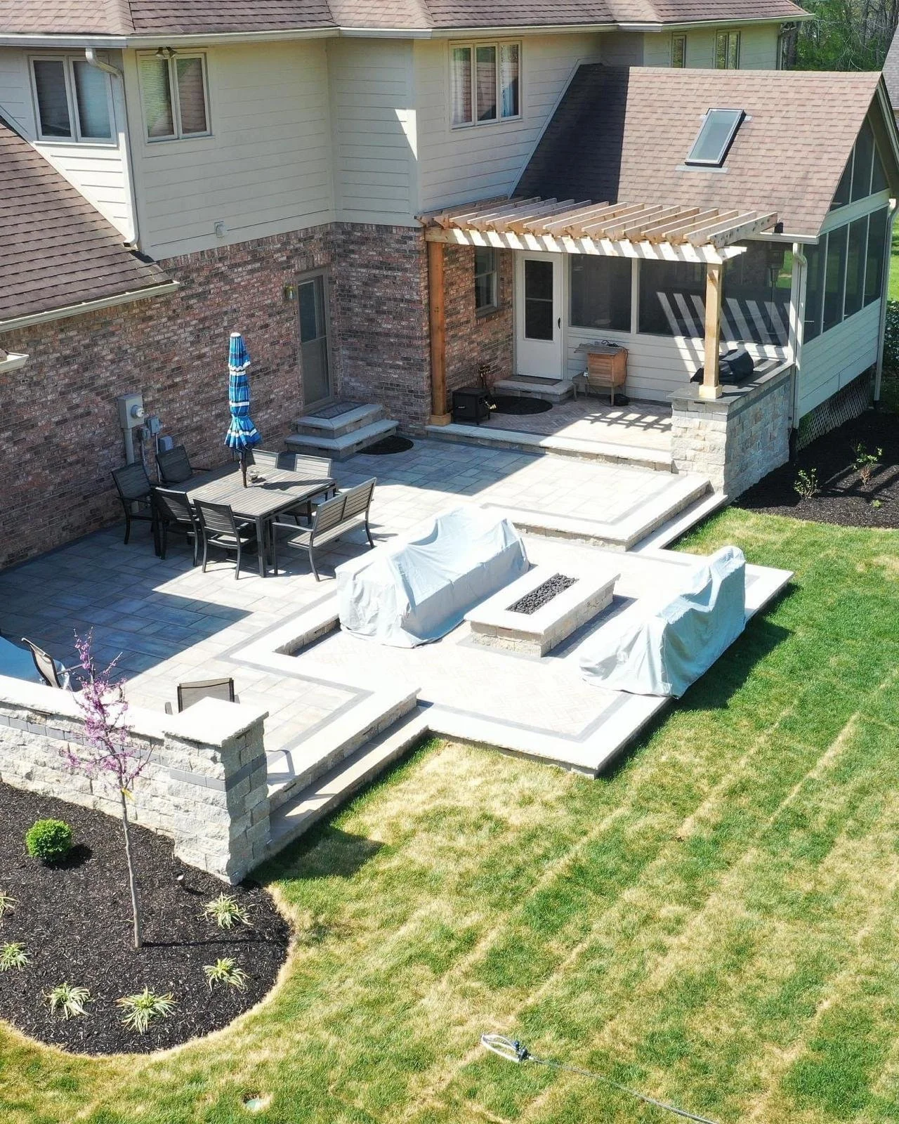 Luxury outdoor living area and custom stone masonry work in Herriman, UT — Aspen Stone Design