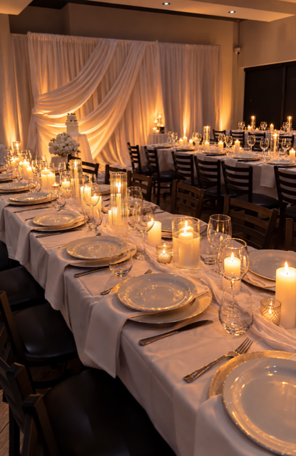 LBC Events & Co. Wedding tablescape. Sandra & Alex Wedding day coordination and event styling.