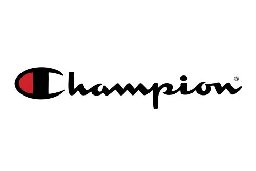 The Champion logo featuring a red and black stylized 'C' with the word 'Champion' in black cursive script.