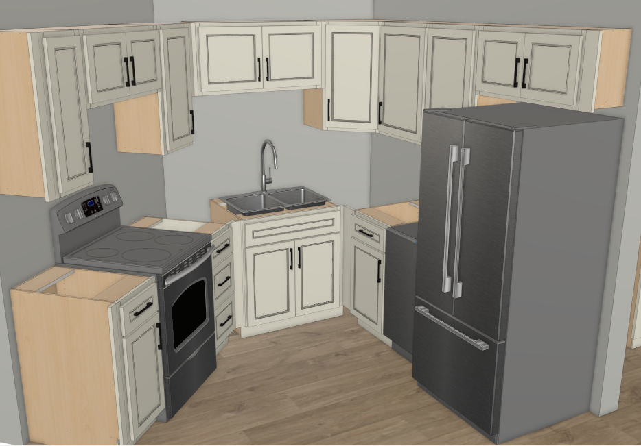 Semi Custom Overlay Kitchen for a local retirement home complex