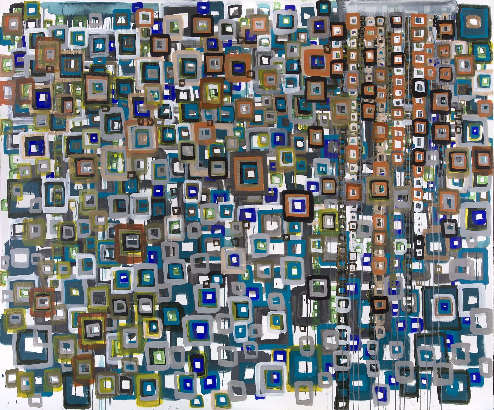 "2024-8" - acrylic, oil and ink - 60 x 72 inches