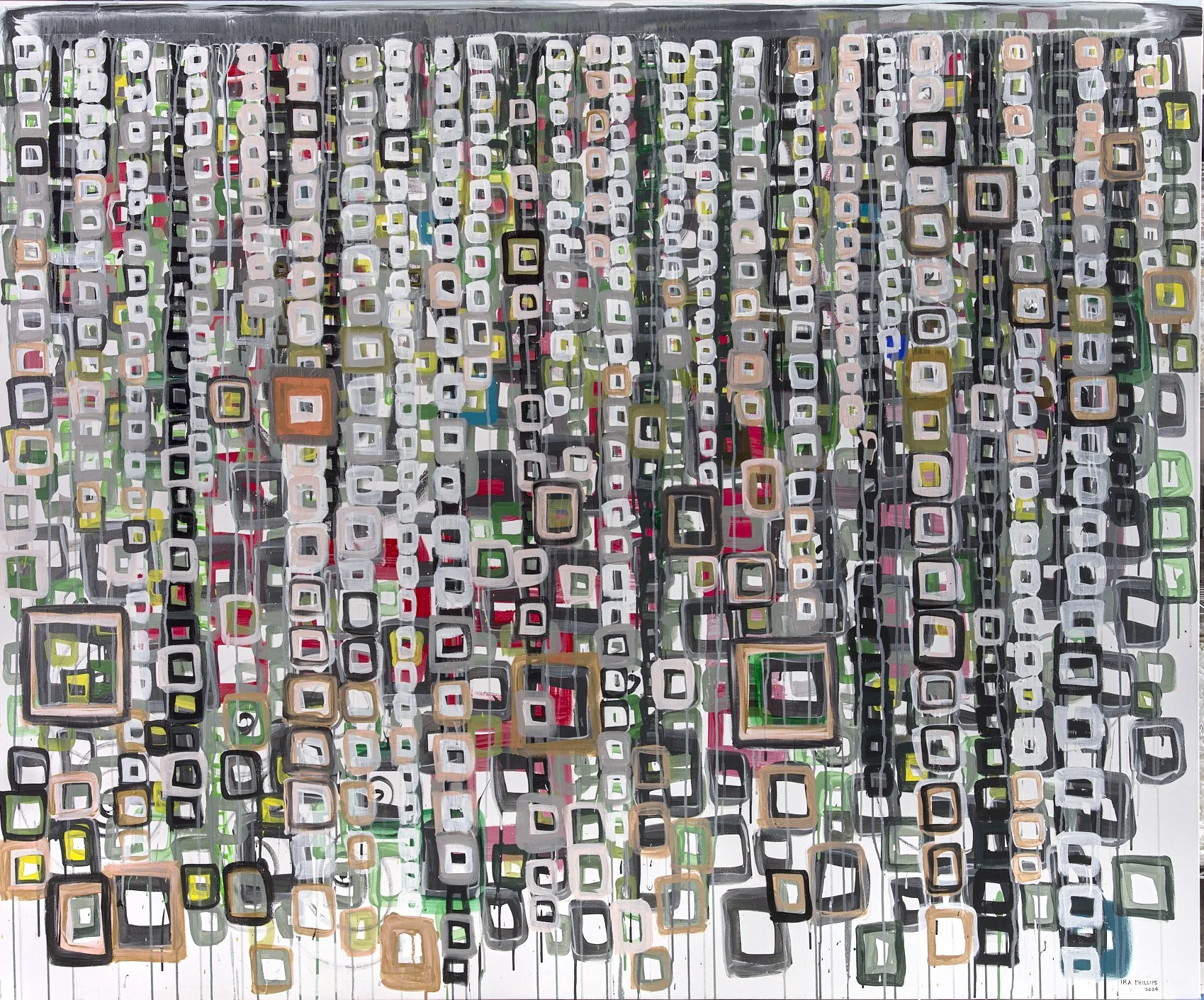 "2024-7" - acrylic, oil and ink - 60 x 72 inches