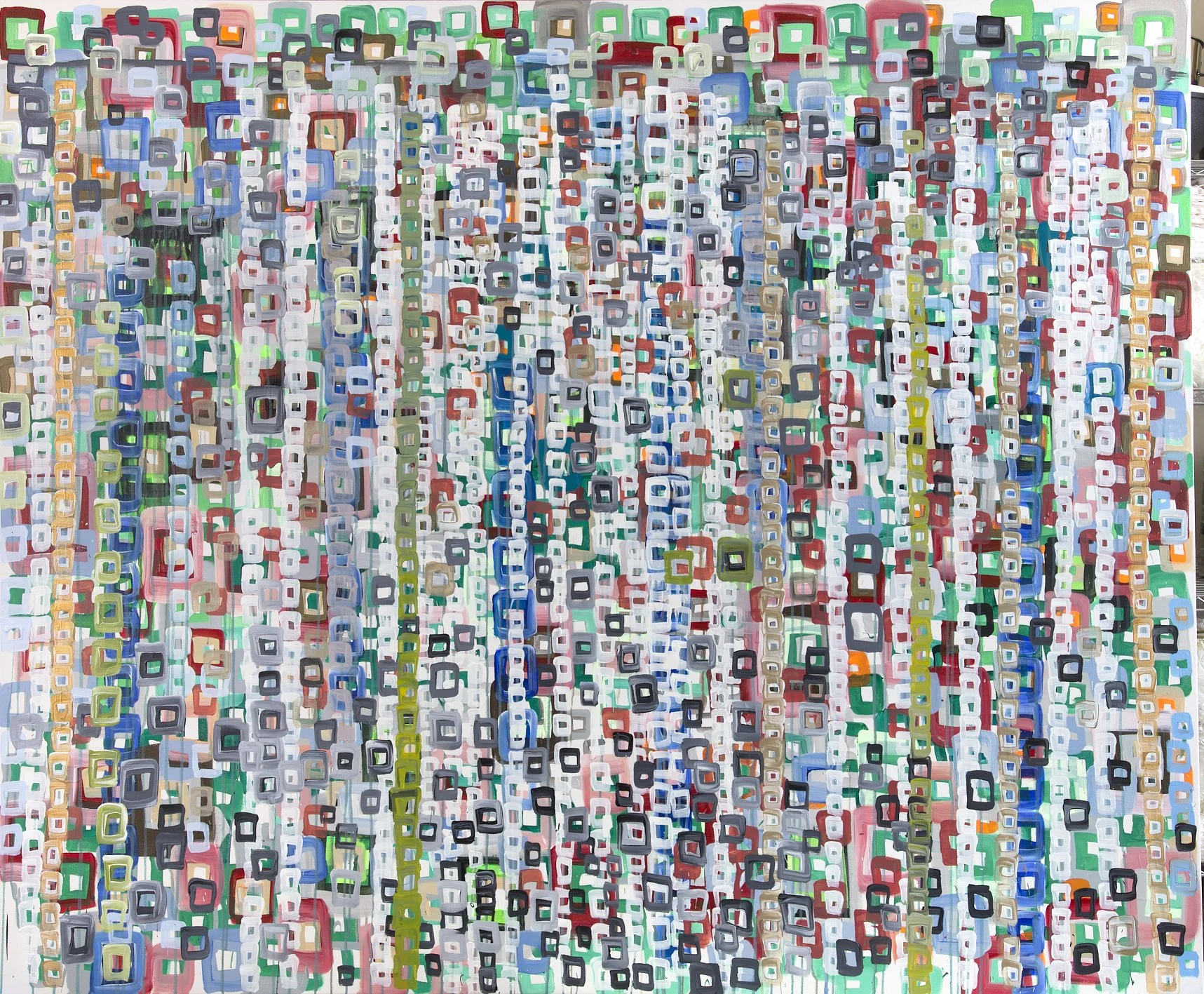 "2025-3" - acrylic, oil and ink - 60 x 72 inches - November 20, 2025 - inspired by music by Ravel
