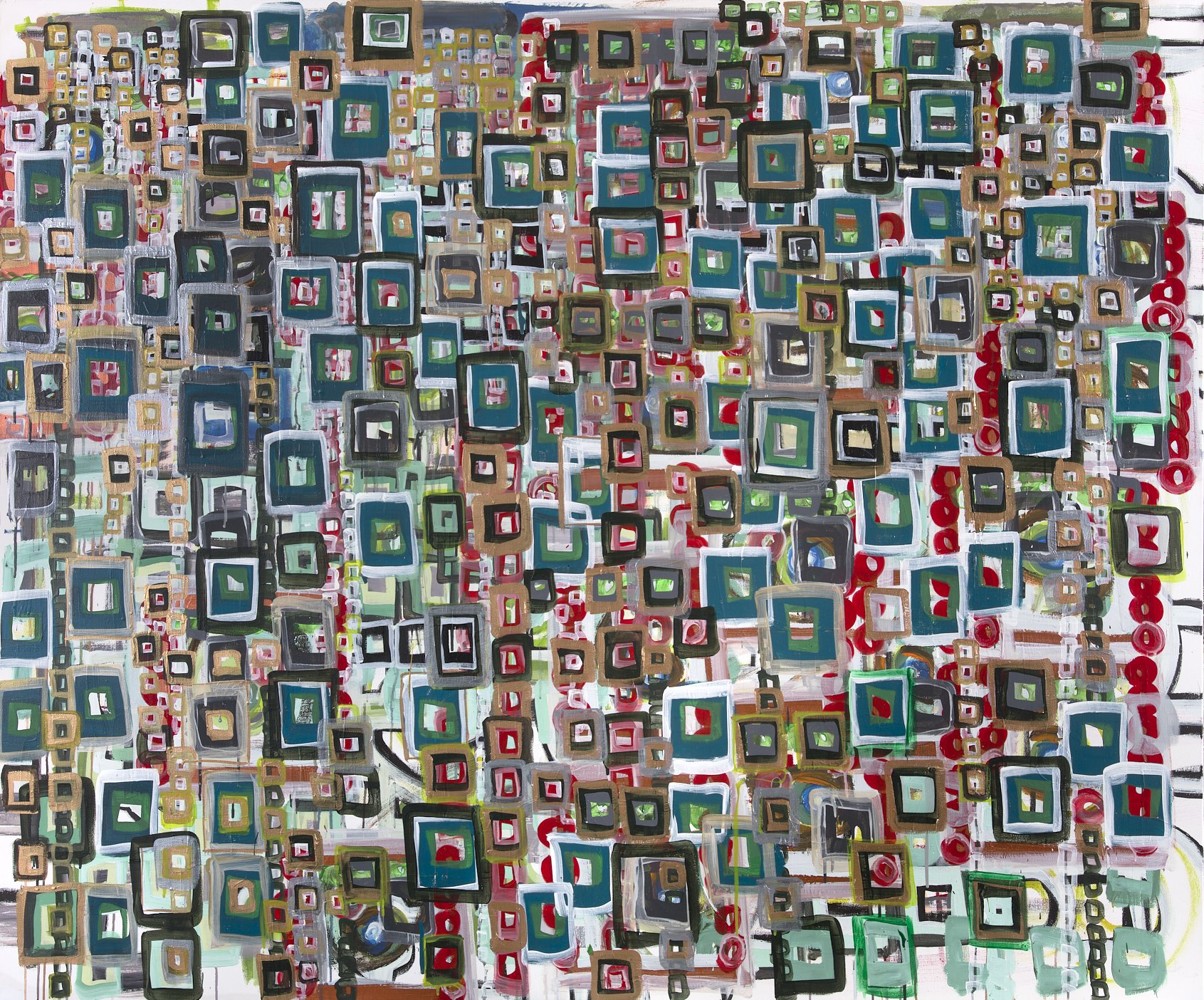 "2024-1" - acrylic, oil and ink - 60 x 72 inches