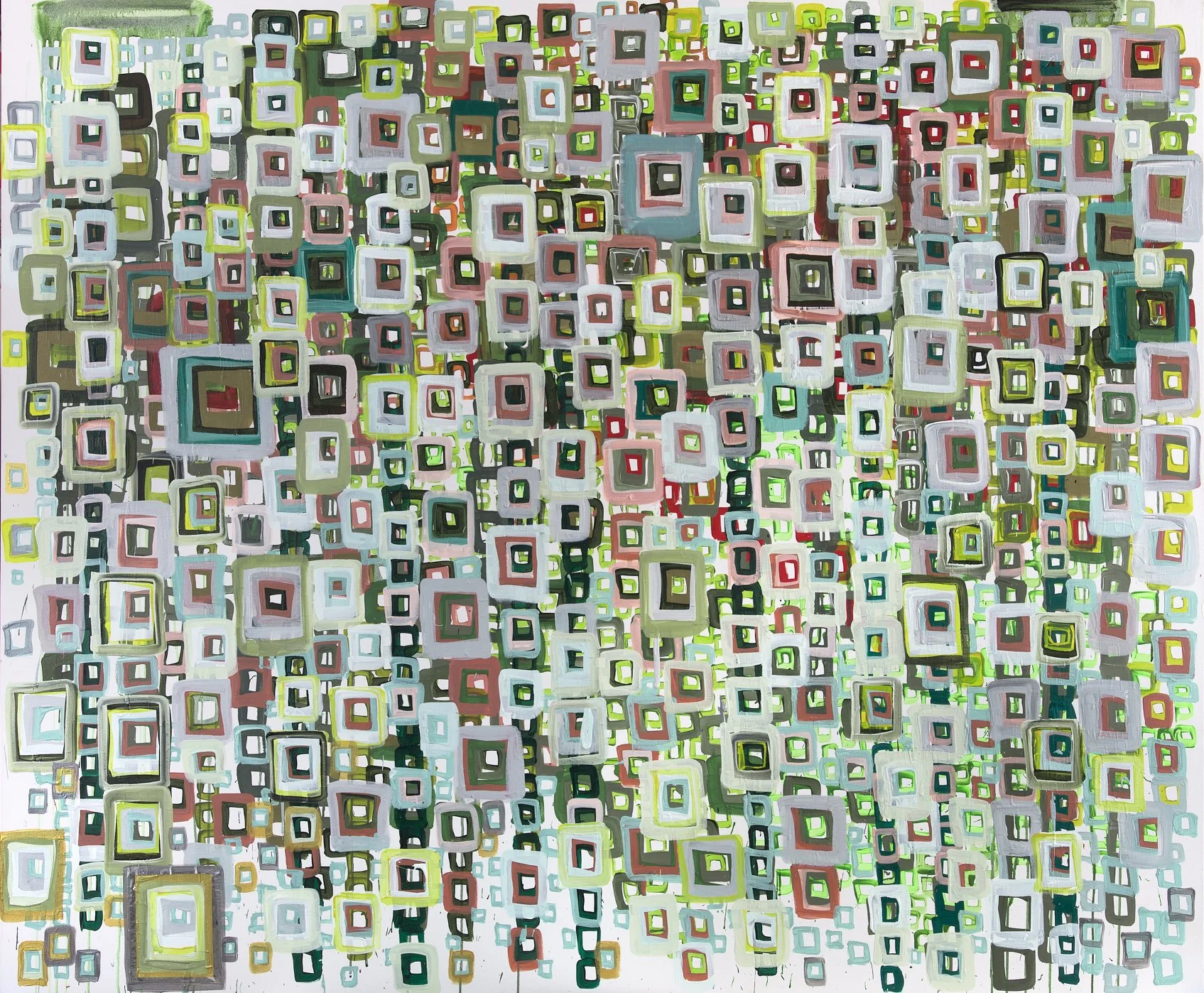 "2025 - 1" - acrylic, oil and ink - 60 x 72 inches - June 15, 2025 - inspired by music of Debussy