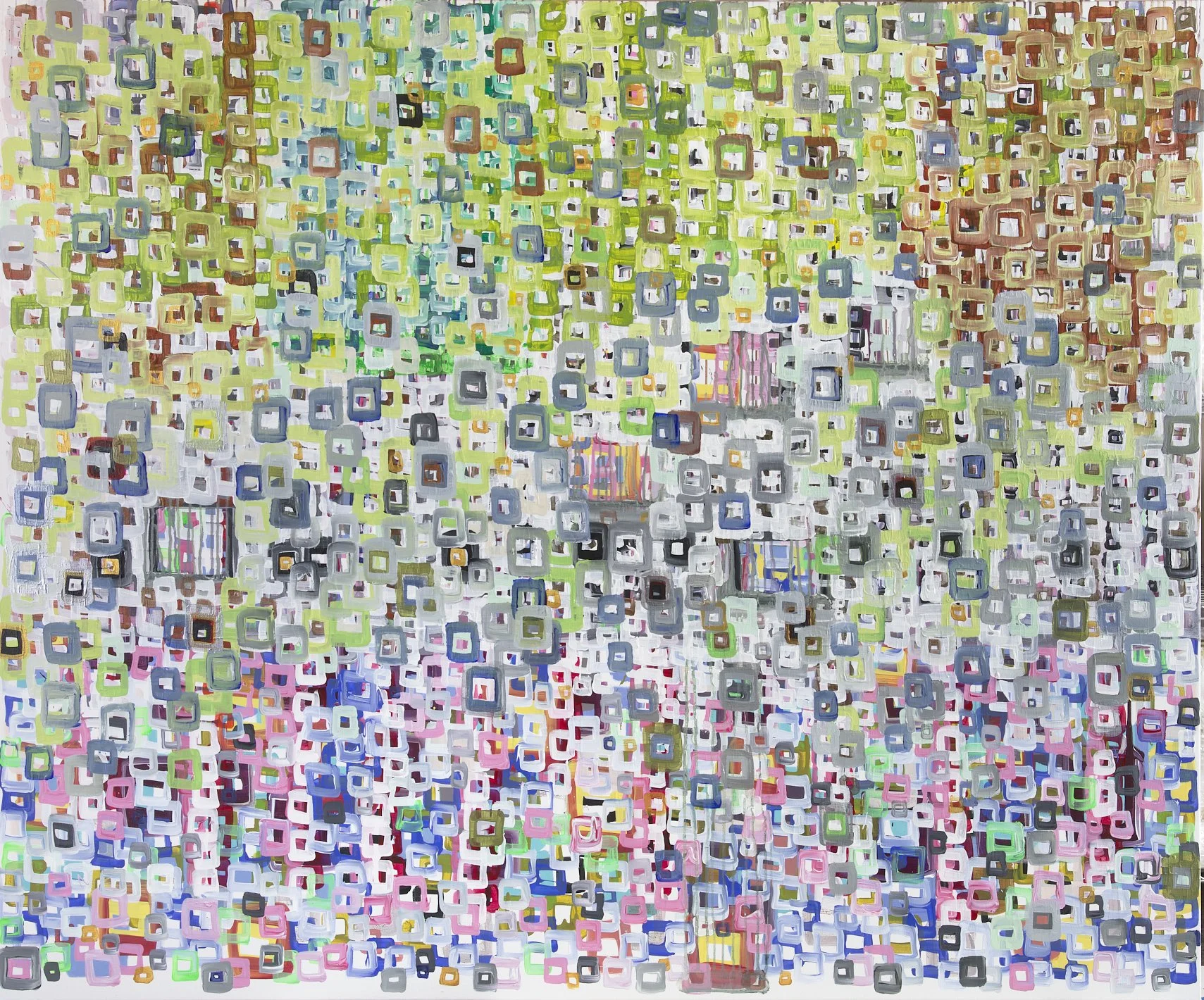 "2024-2" - acrylic, oil and ink - 60 x 72 inches - June 1, 2026 - inspired by music of Edvard Grieg