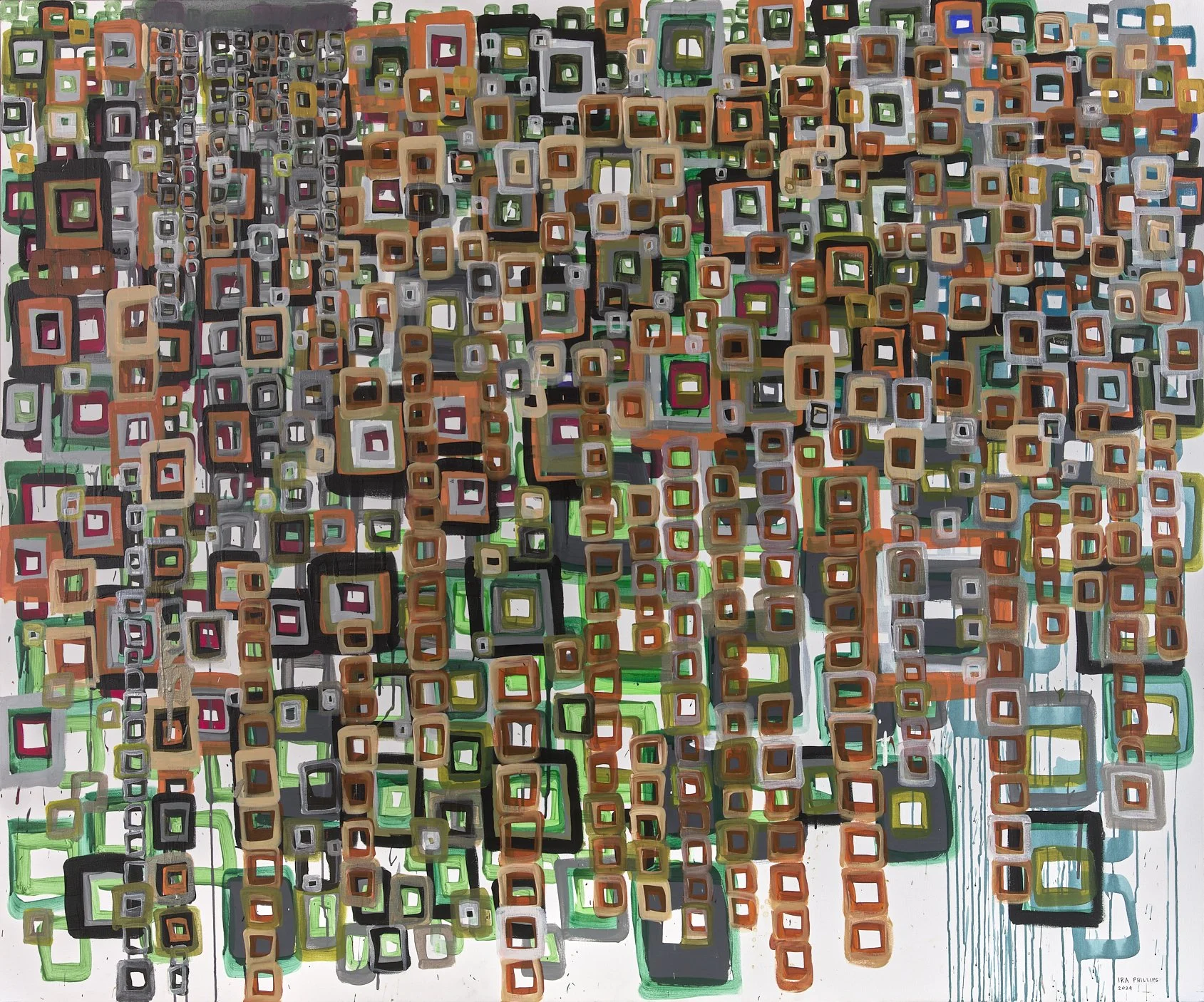 "2024-11" - acrylic, oil and ink - 60 x 72 inches 