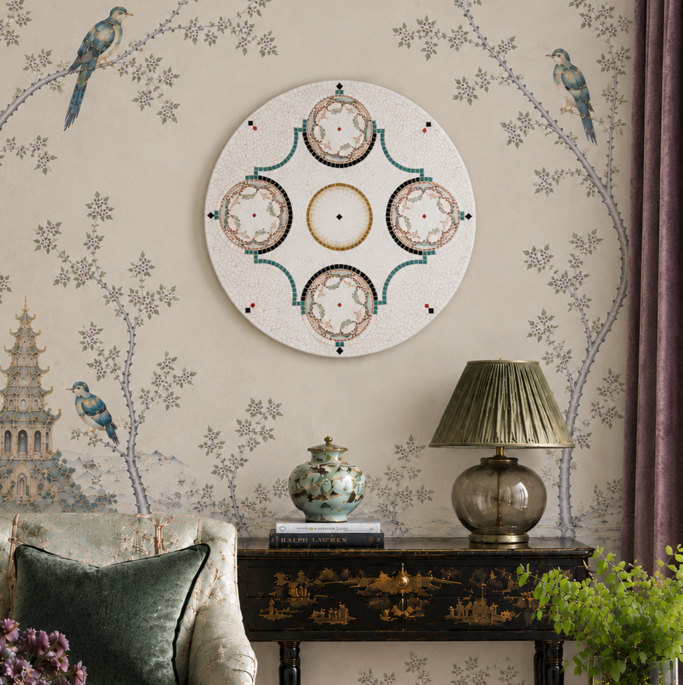 Circular Mosaic Wall Panel